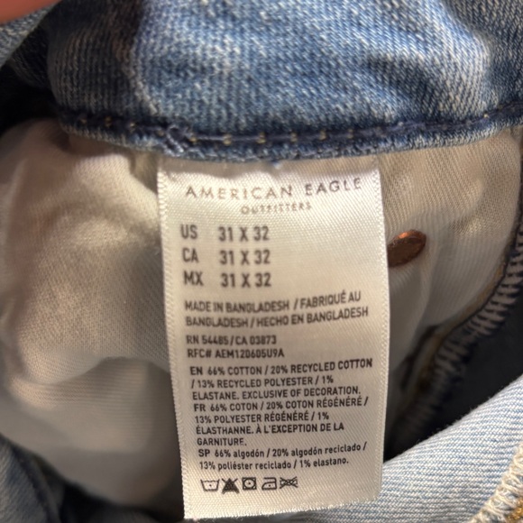 American Eagle Outfitters Light Blue Straight Men's Jeans size 31 X 32 - Picture 7 of 8